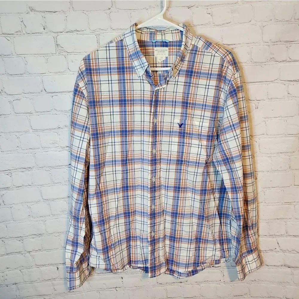 Men's American Eagle longsleeve button-down shirt, size Large